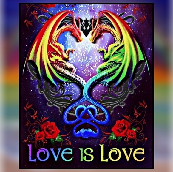 LOVE IS LOVE Rainbow Bracelet Set – LGBTQA+ Pride Jewelry w/ Holographic Finish - Picture 4 of 6